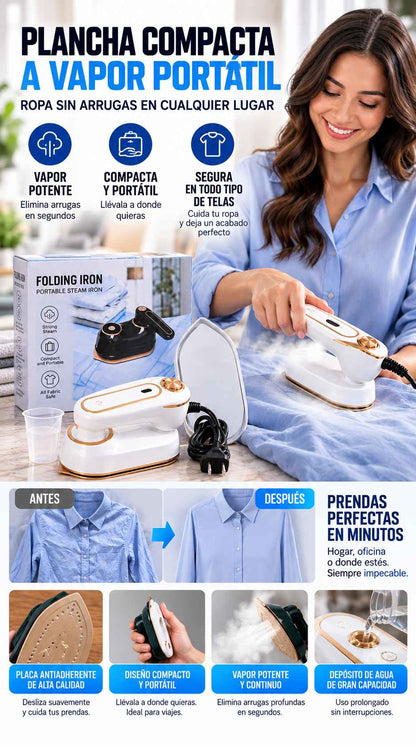 Mini Plancha Vapor Calentamiento Rapido