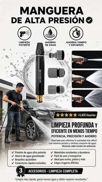 Boquilla de alta presion 3 en 1