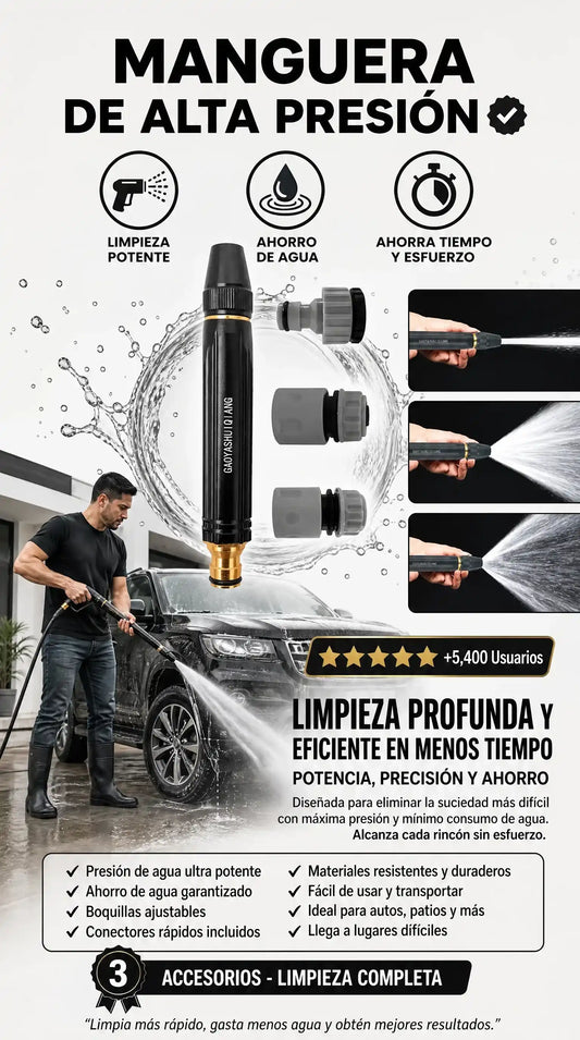 Boquilla de alta presion 3 en 1