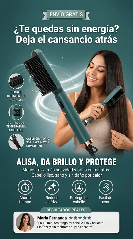 Cepillo Alisador Plancha Multifuncional