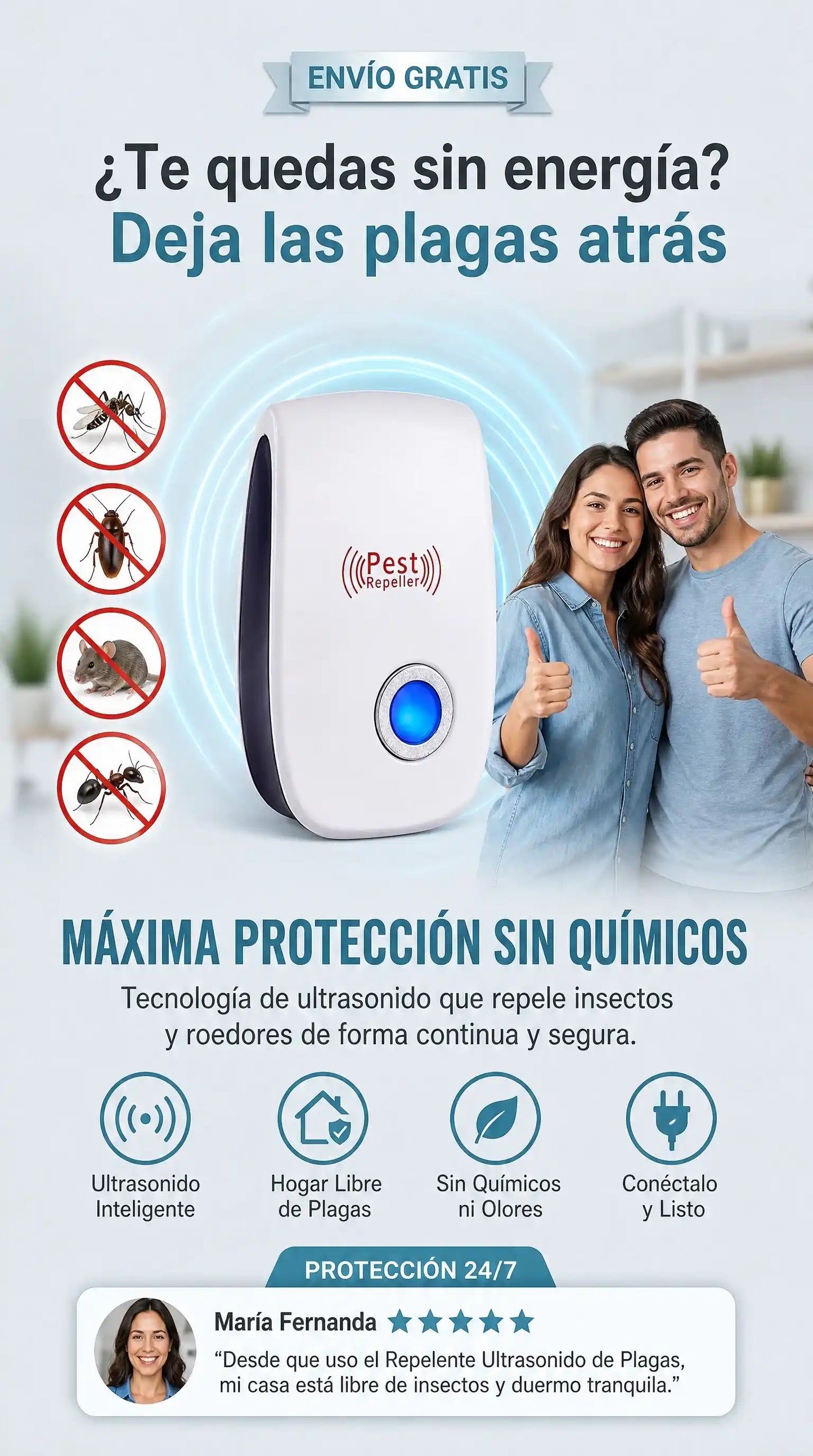 repelente ultrasonico pest caja verde