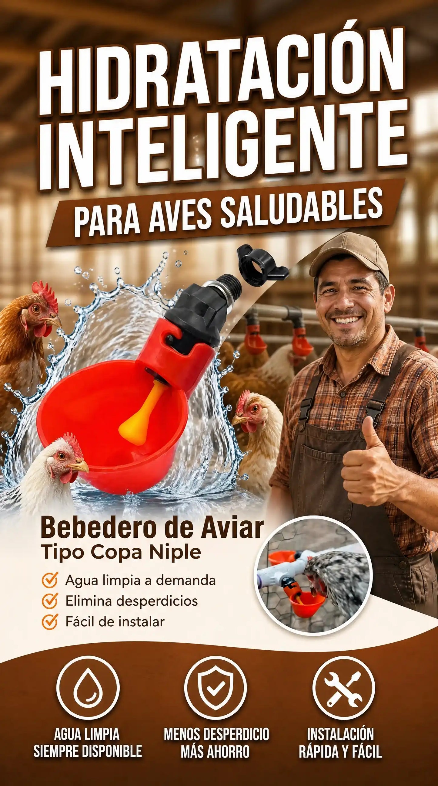 bebedero aviar tipo copa