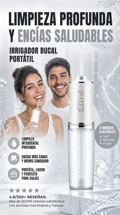 irrigador dental portátil recargable