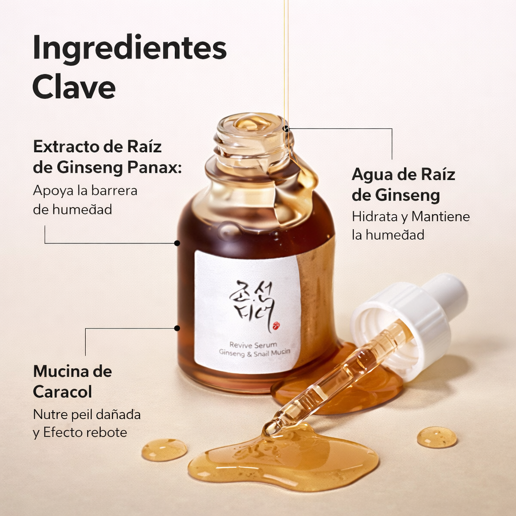 Revive Sérum Facial de Ginseng y Mucina de Caracol