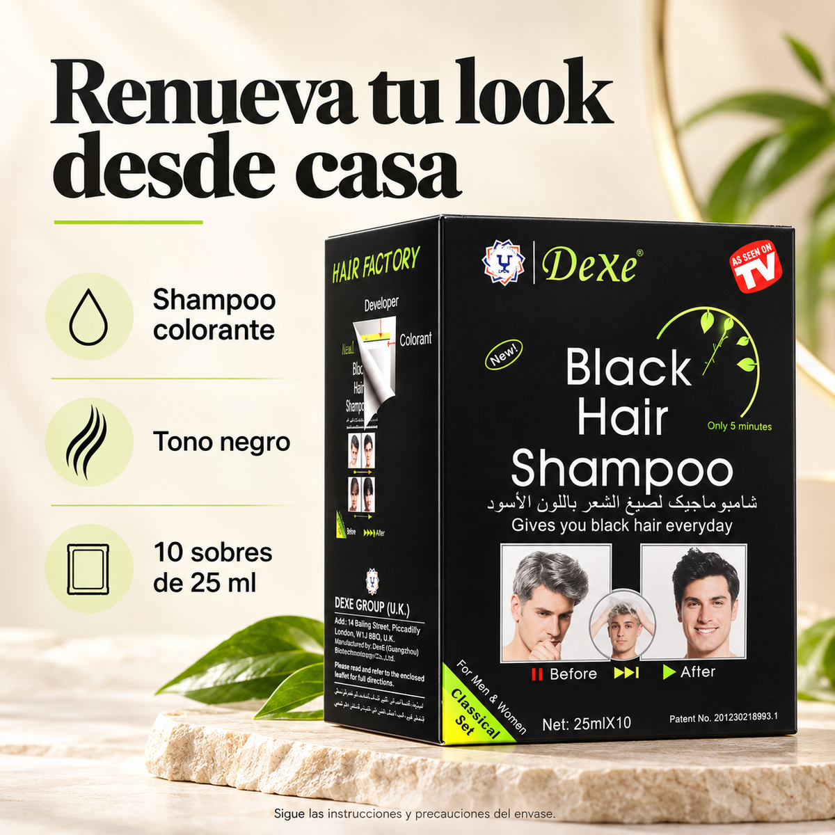Shampoo Colorante Cubrecanas IVSI · 400 ml